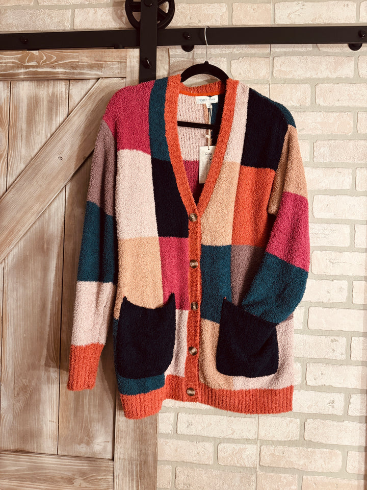 Grace and Lace Cloud Patchwork Cardigan