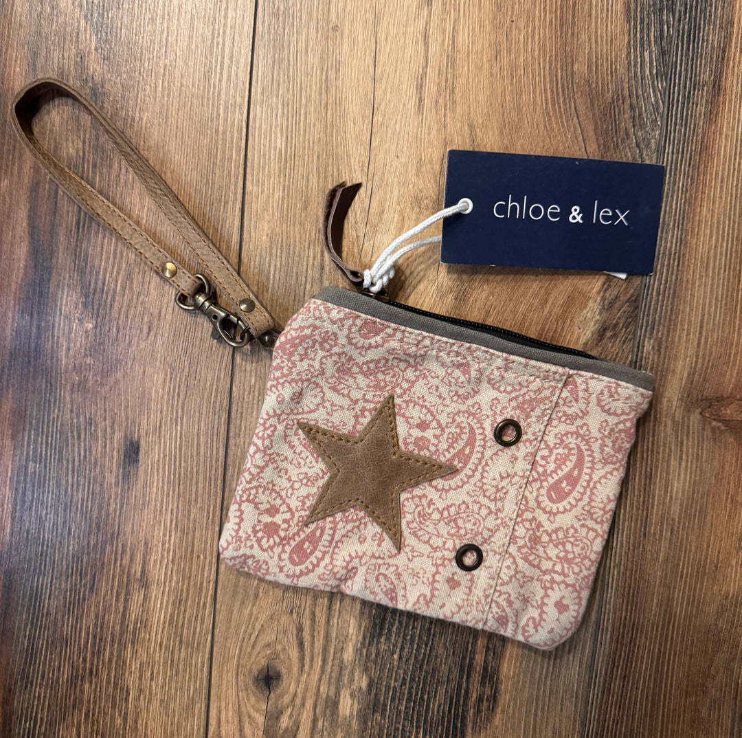 Paisley Star Wristlet