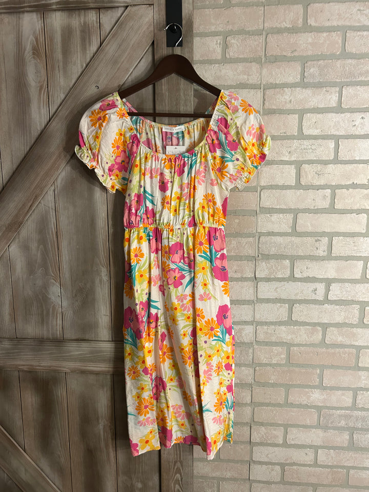 Sunny Days Floral Short Sleeve Dress
