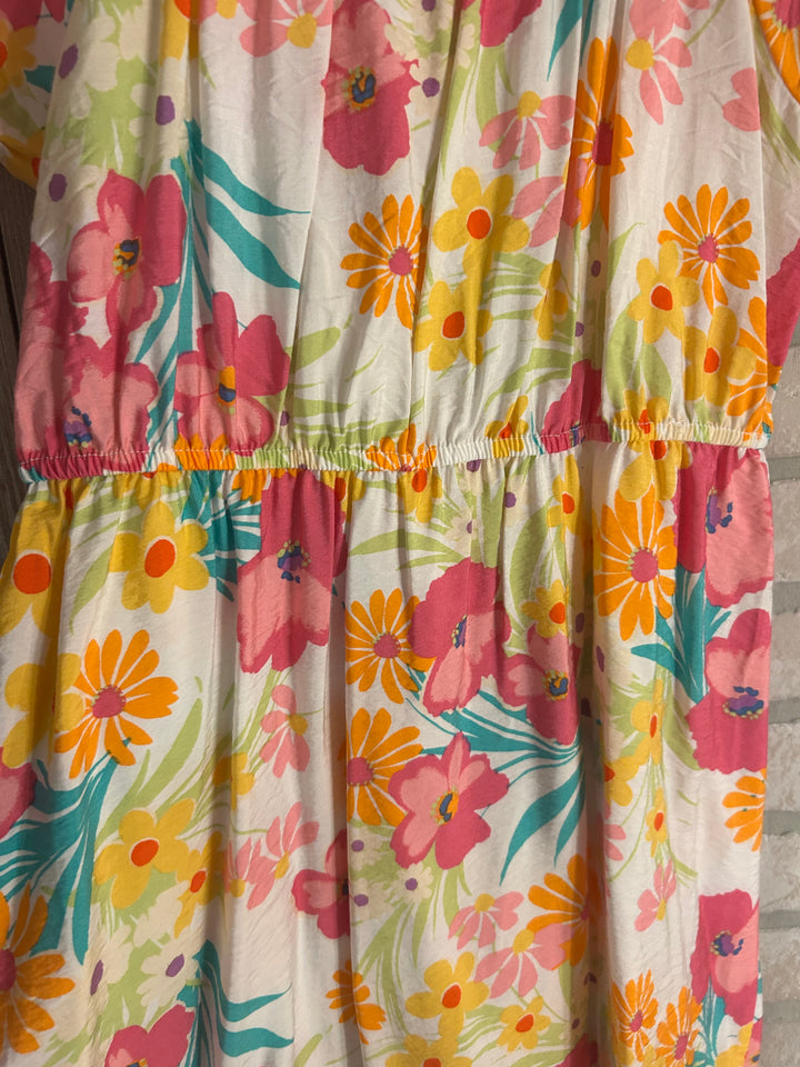 Sunny Days Floral Short Sleeve Dress