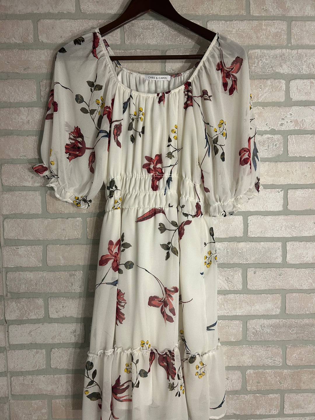 Ivory Bloom Smocked Waist Dress