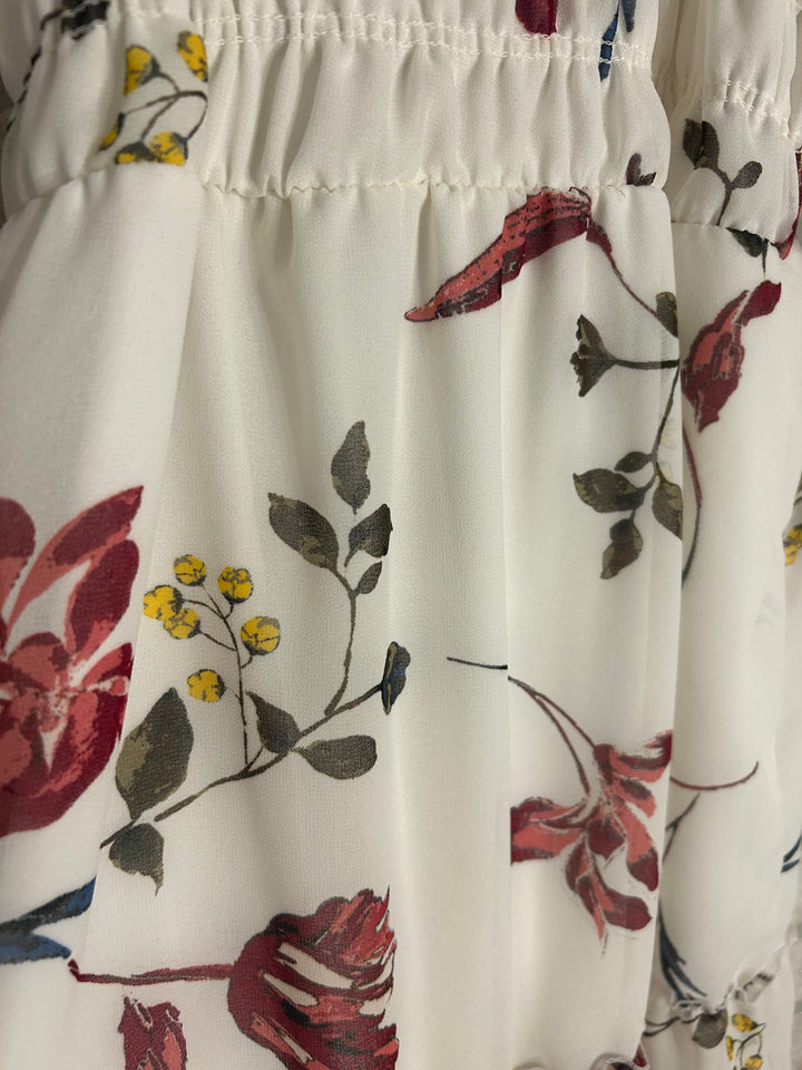 Ivory Bloom Smocked Waist Dress