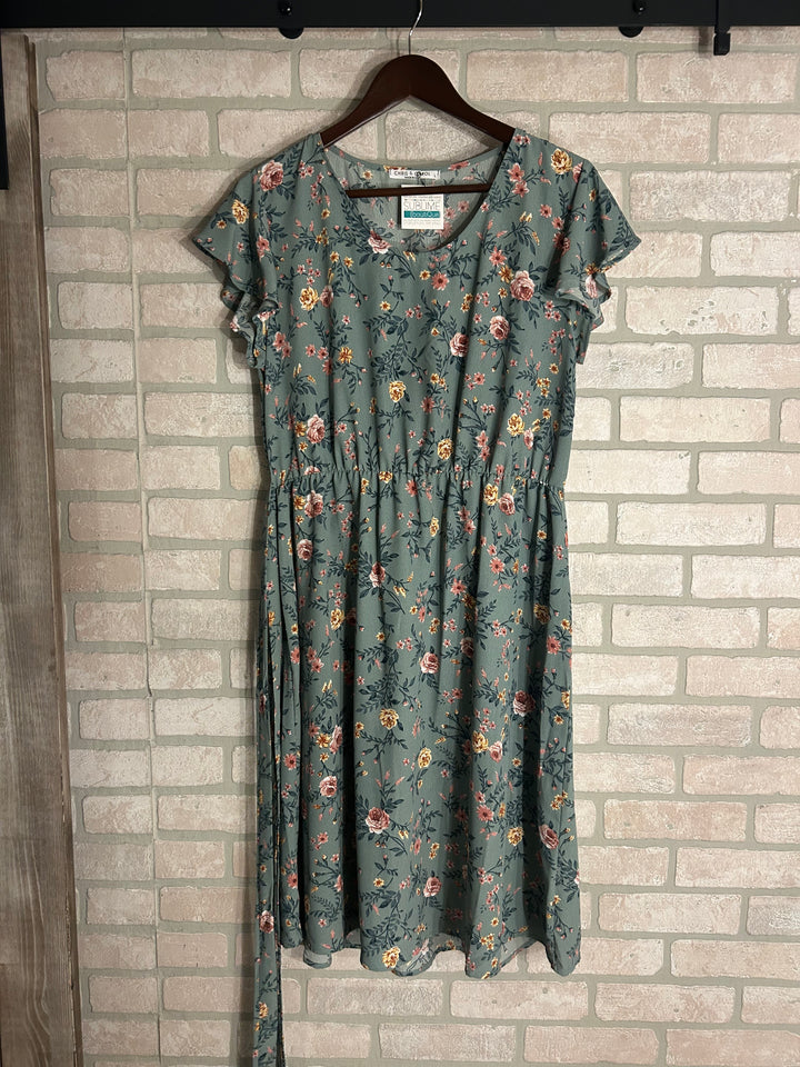 Sage Meadow Floral Dress