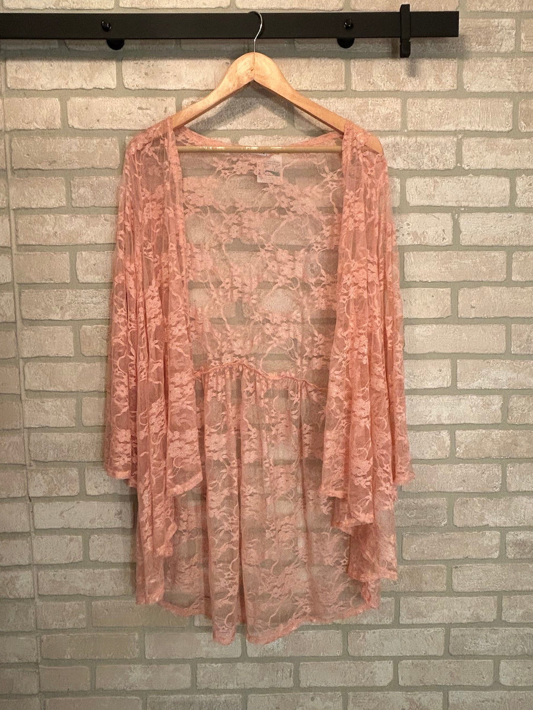 Blush Bloom Lace Kimono