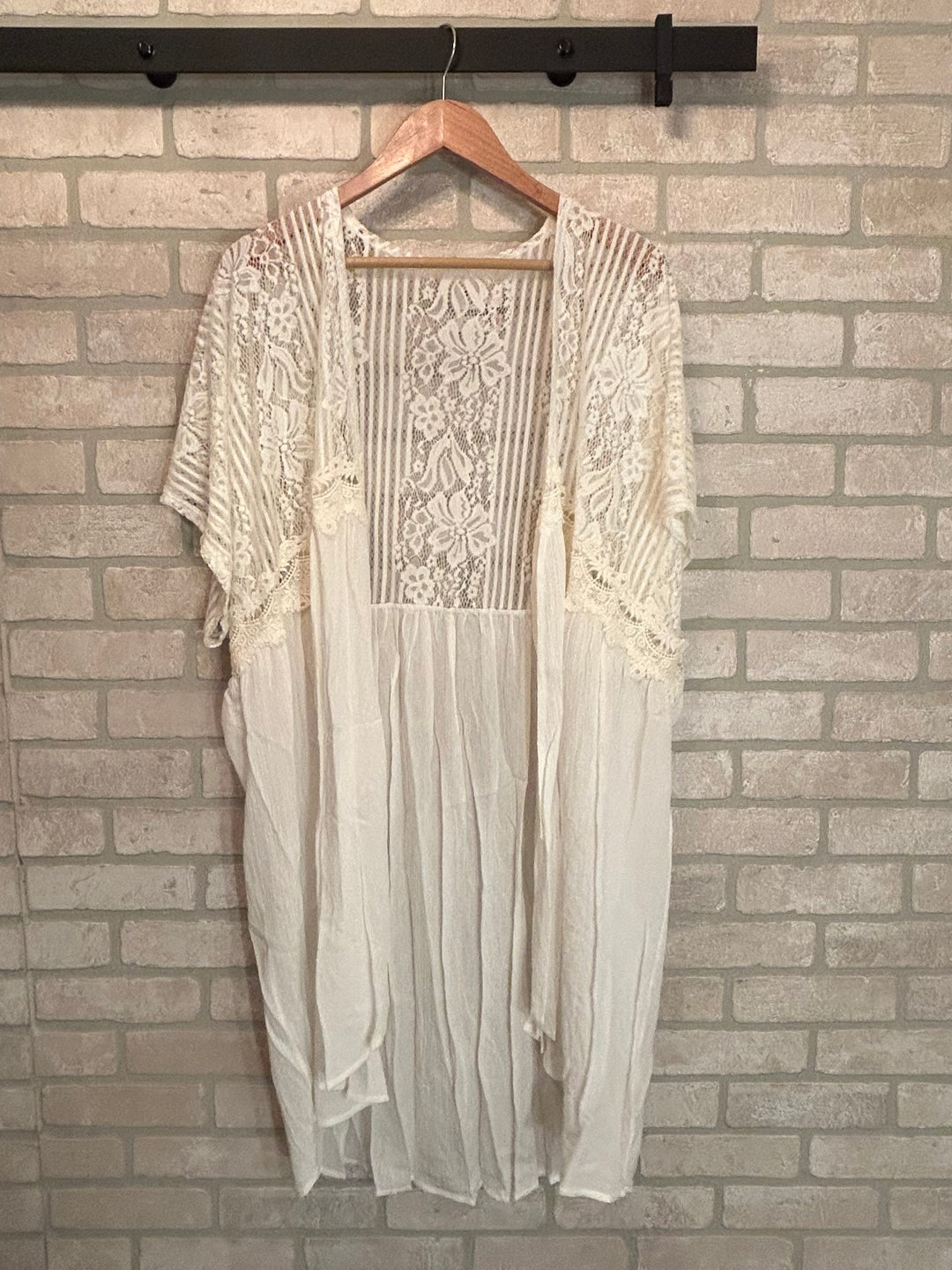 Ivory Lace & Gauze Kimono