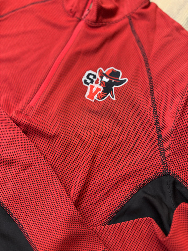 Mavericks Clique Ice Pique Colorblock Mens Half Zip Pullover - Red