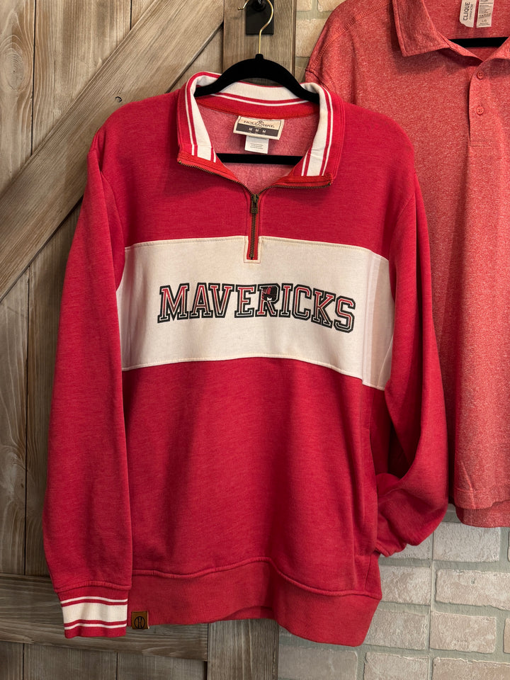 Mavericks Holloway Brand Ivy League Fleece Colorblocked Quarter-Zip Sweatshirt