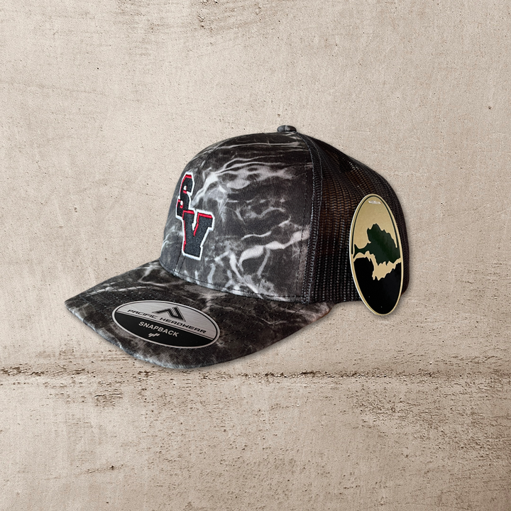 Mavericks Adult SV Logo Marble Trucker Ball-Cap