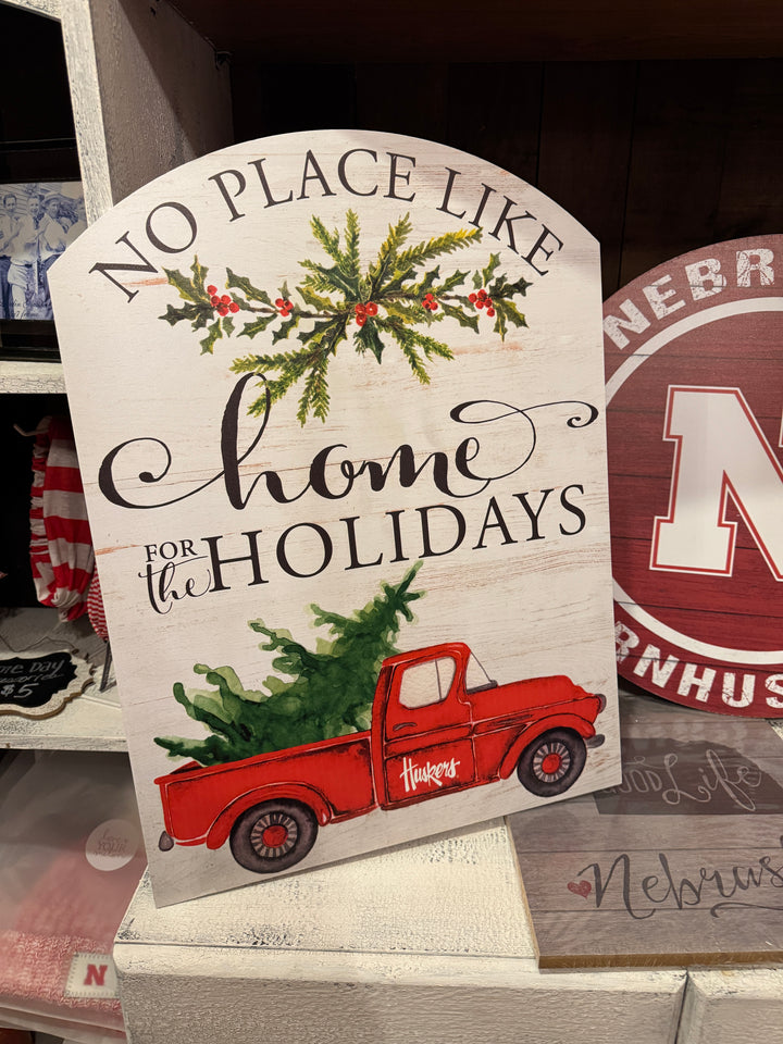 16x22 Home for Holidays Marquee Nebraska Cornhuskers