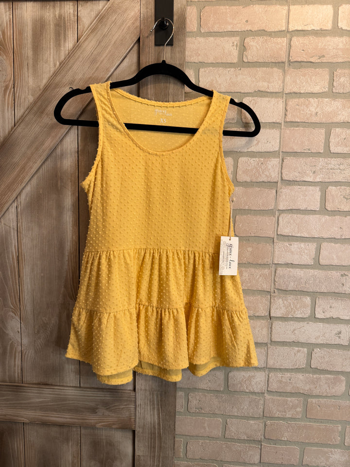 Grace and Lace Dobby Dot Baby Doll Tank