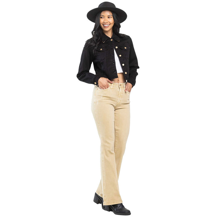 Judy Blue Mid Rise Garment Dyed Slim Boot Jean - Khaki - Regular & Plus