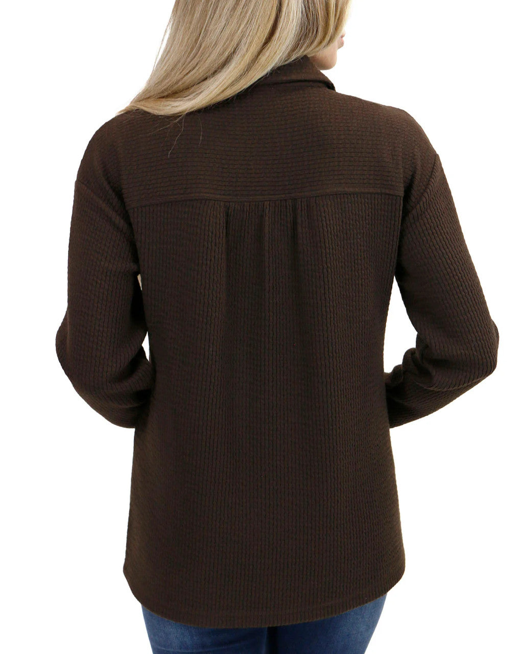 Grace and Lace - Luxe Espresso Ribbed Shacket