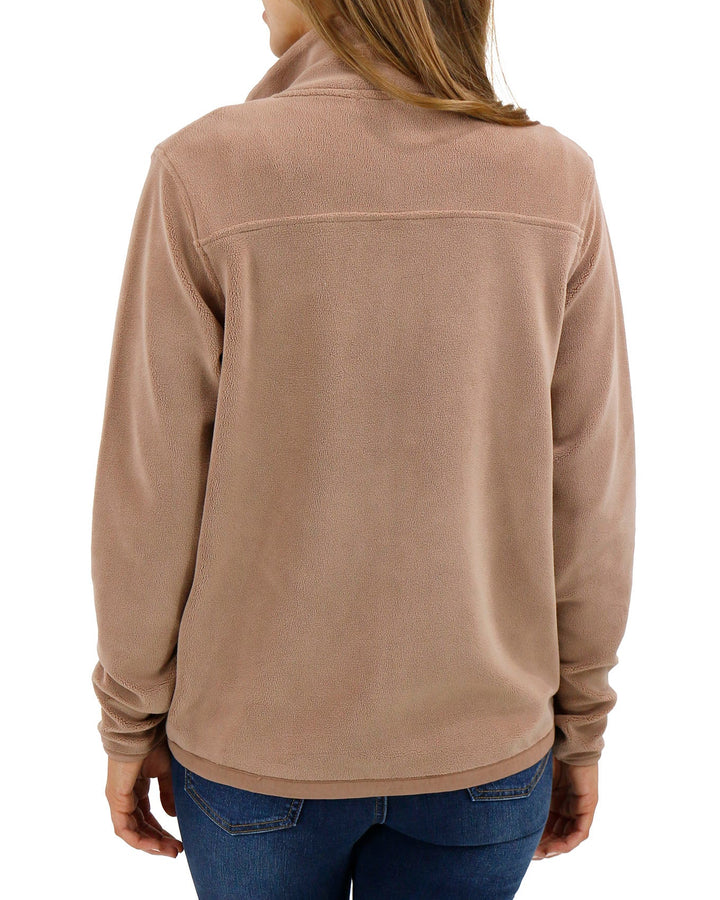 Grace and Lace Luxe Teddy Fleece Jacket - Cappuccino