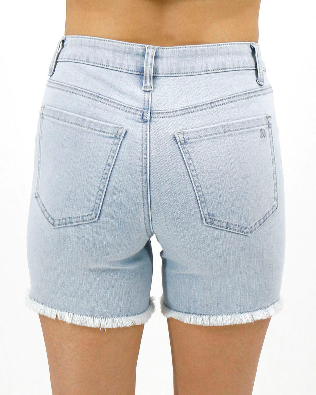 Grace and Lace  Mel's Fave Denim Shorts in Light Wash - Non Distressed - Light Wash