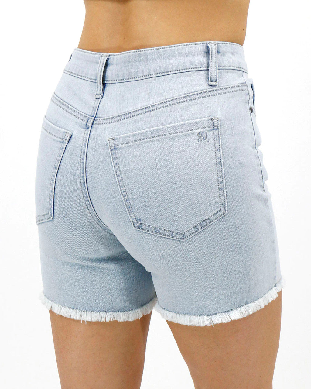 Grace and Lace  Mel's Fave Denim Shorts in Light Wash - Non Distressed - Light Wash