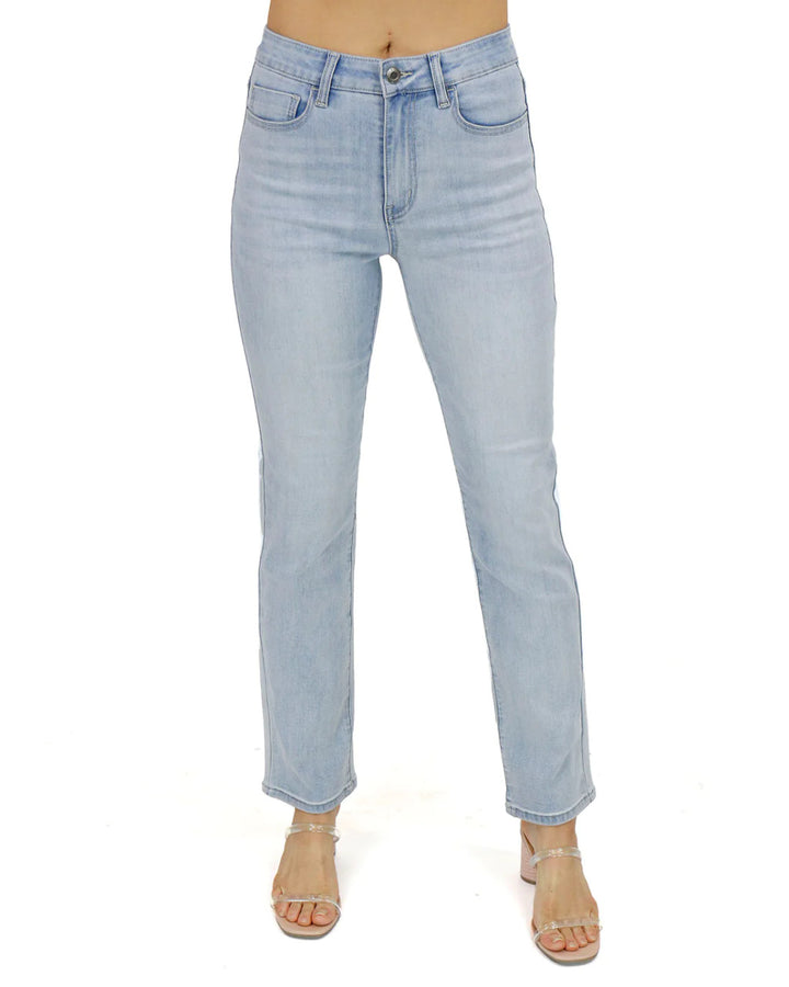 Grace and Lace- Mel's Fave Non Distressed Light Mid-Wash Full Length Jeans