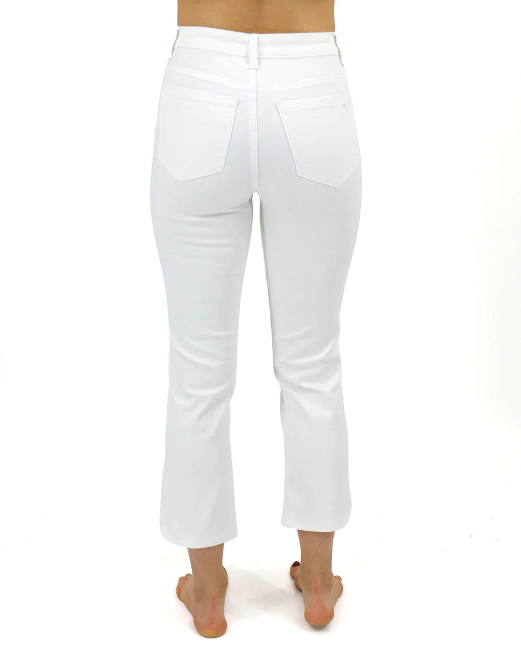 Grace and Lace- Mel's Fave Non Distressed Straight Leg Cropped Denim in White