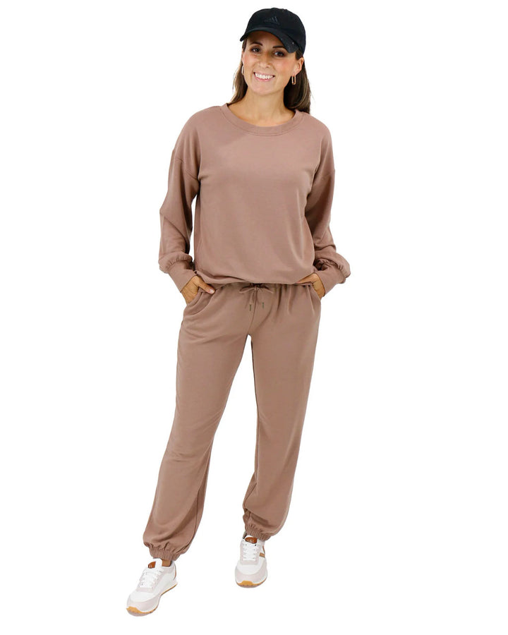 Grace and Lace- Signature Soft Sweatpants in Toffee