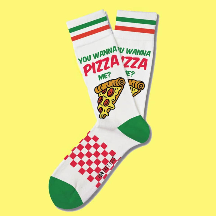 YOU WANNA PIZZA ME EVERYDAY NOVELTY SOCKS