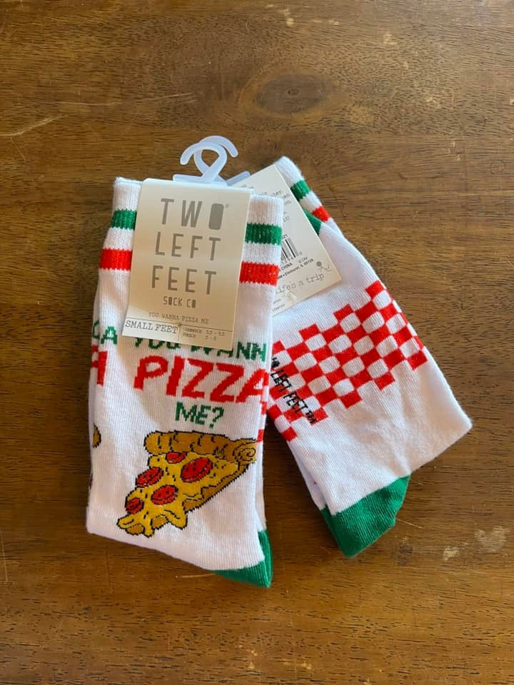 YOU WANNA PIZZA ME EVERYDAY NOVELTY SOCKS