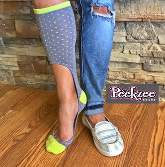 Peekzee Socks - No-slip & No-show Socks - Mini Dots