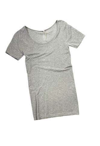 Grace and Lace Perfect Fit Short Sleeve - Heathered Grey