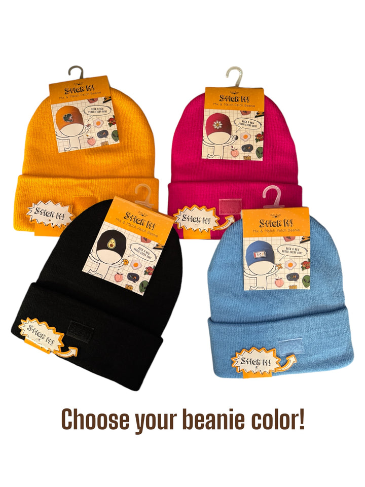 Mix & Match Patch Kids Beanies - In 4 colors