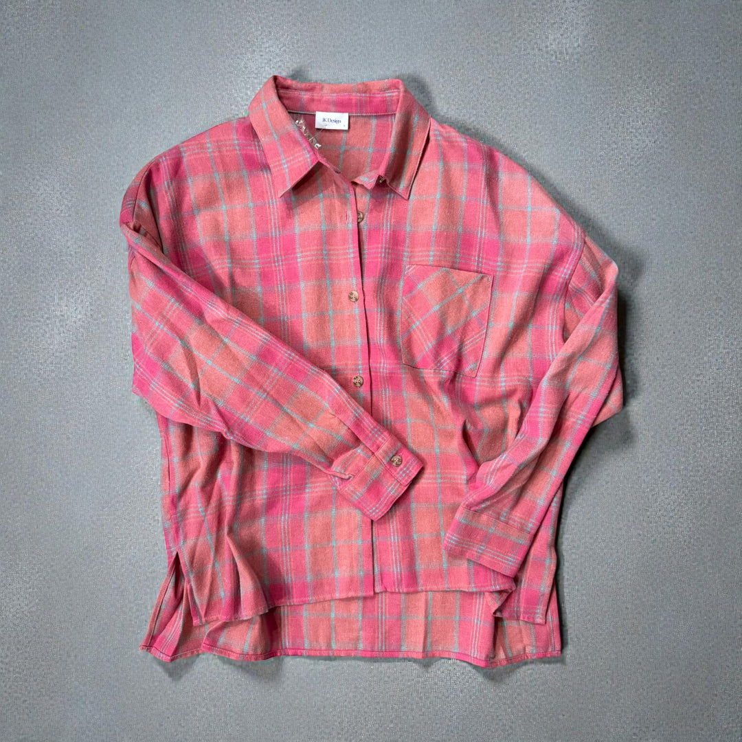 Sweetheart Plaid Button-Down Shirt