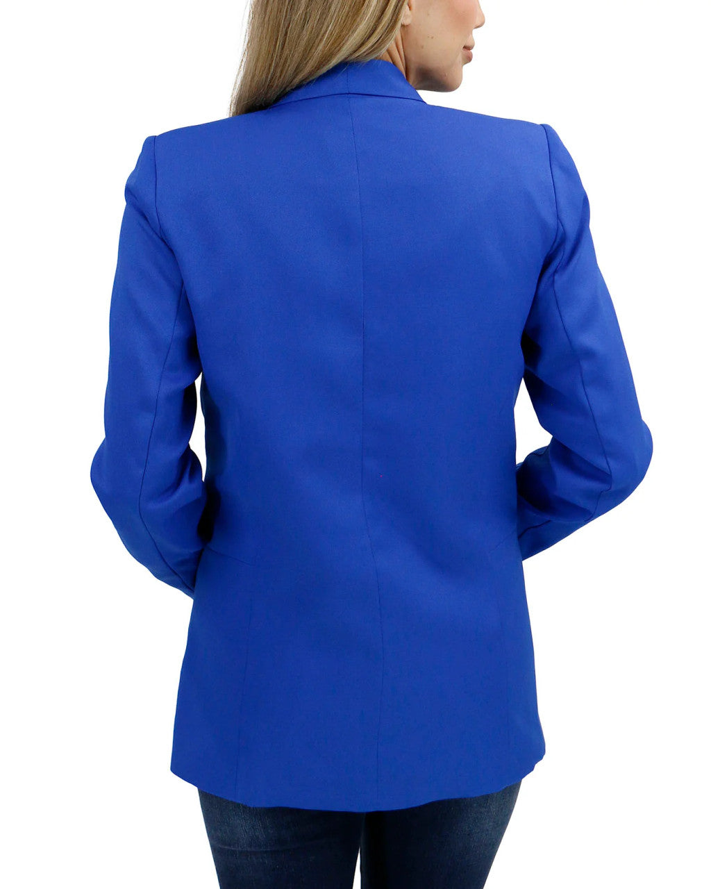 Grace and Lace- Pocketed Fashion Blazer In Royal Blue