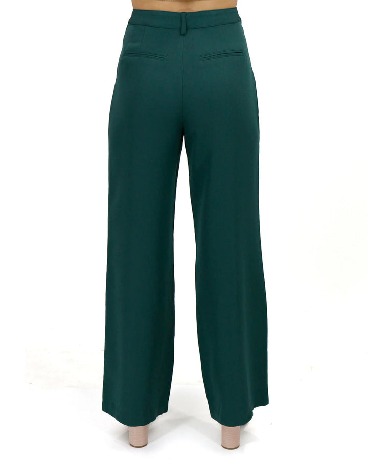 Grace and Lace- Pocketed Wide Leg Pants In Everest