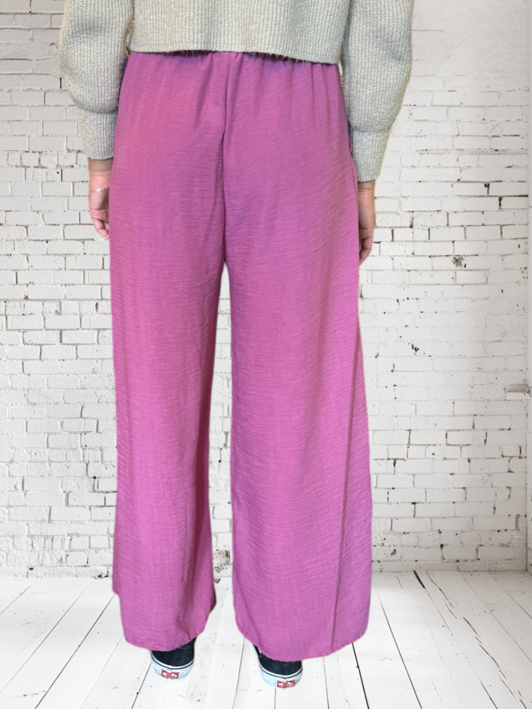 Wide Leg Dress Pant - Pink