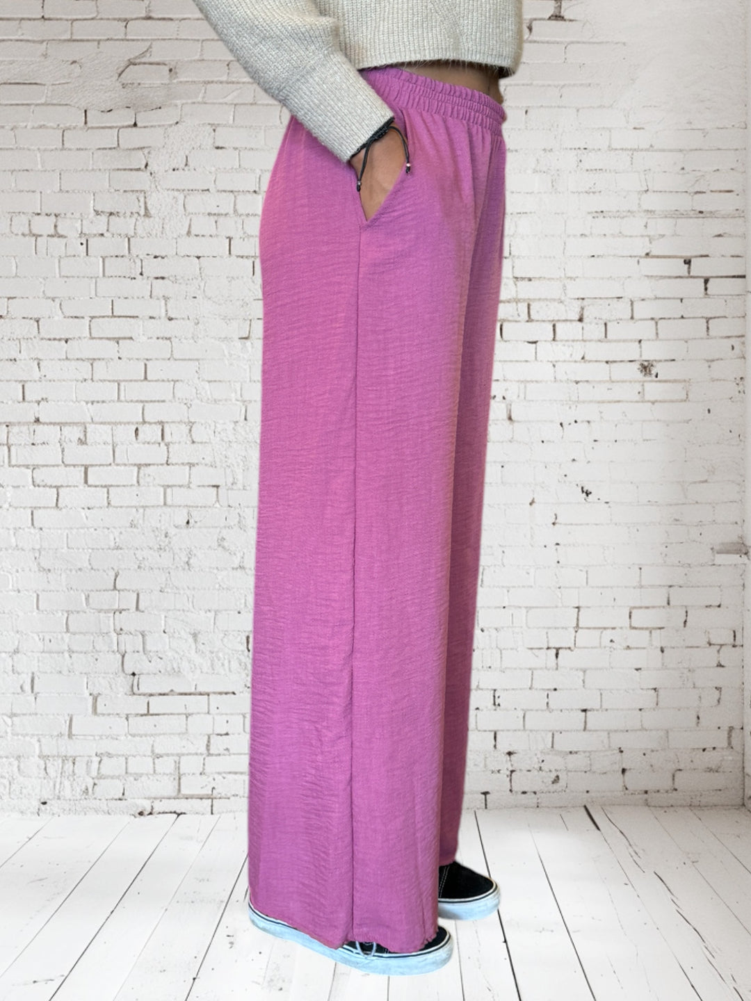 Wide Leg Dress Pant - Pink