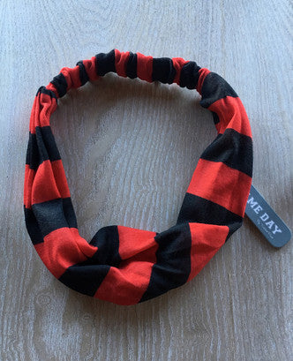 Headband - Red Black Thick