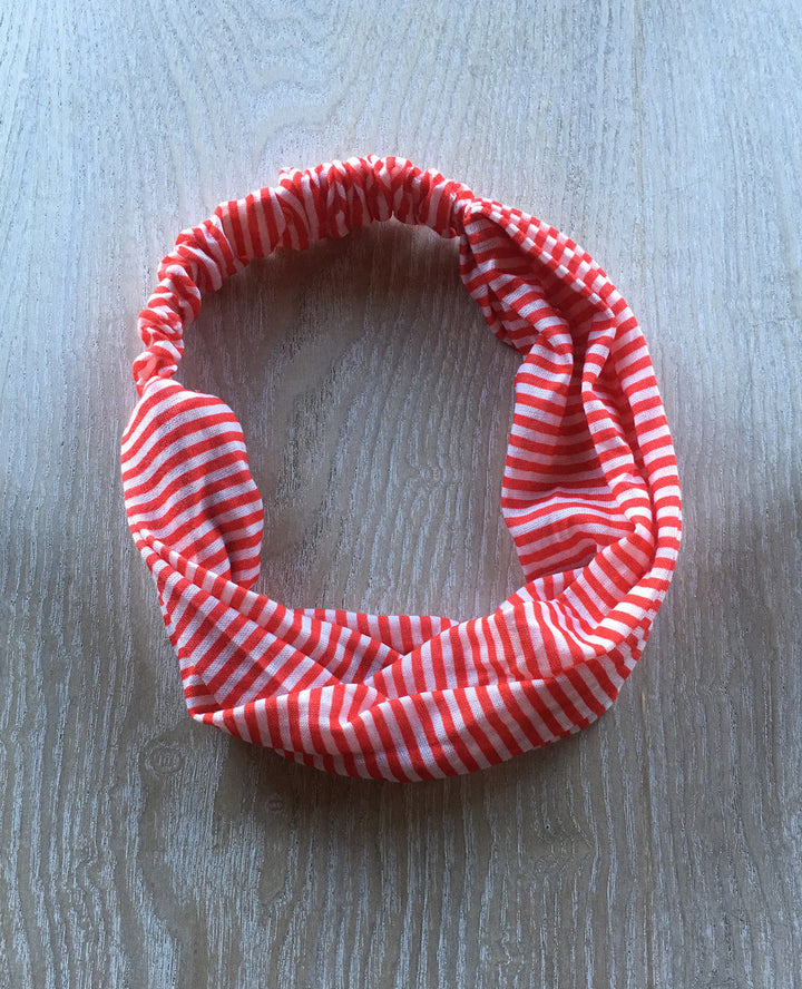 Headband - Red White Thin