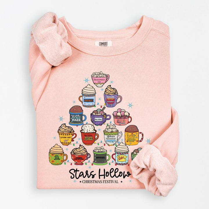 In stock! Gilmore Girls Christmas Coffee Tree Crew Sweatshirt - 2 colors!