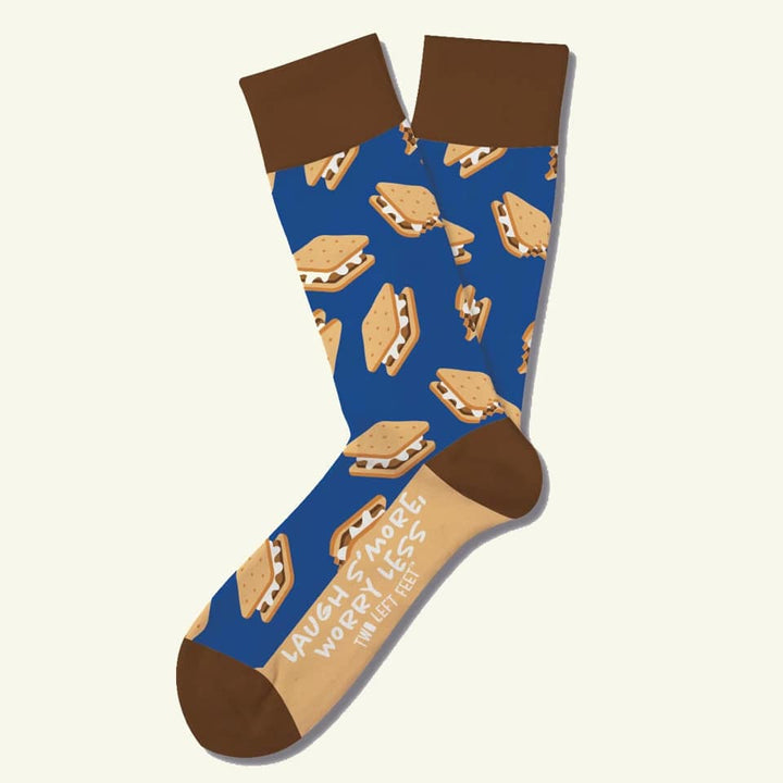 LAUGH S'MORE WORRY LESS EVERYDAY NOVELTY SOCKS