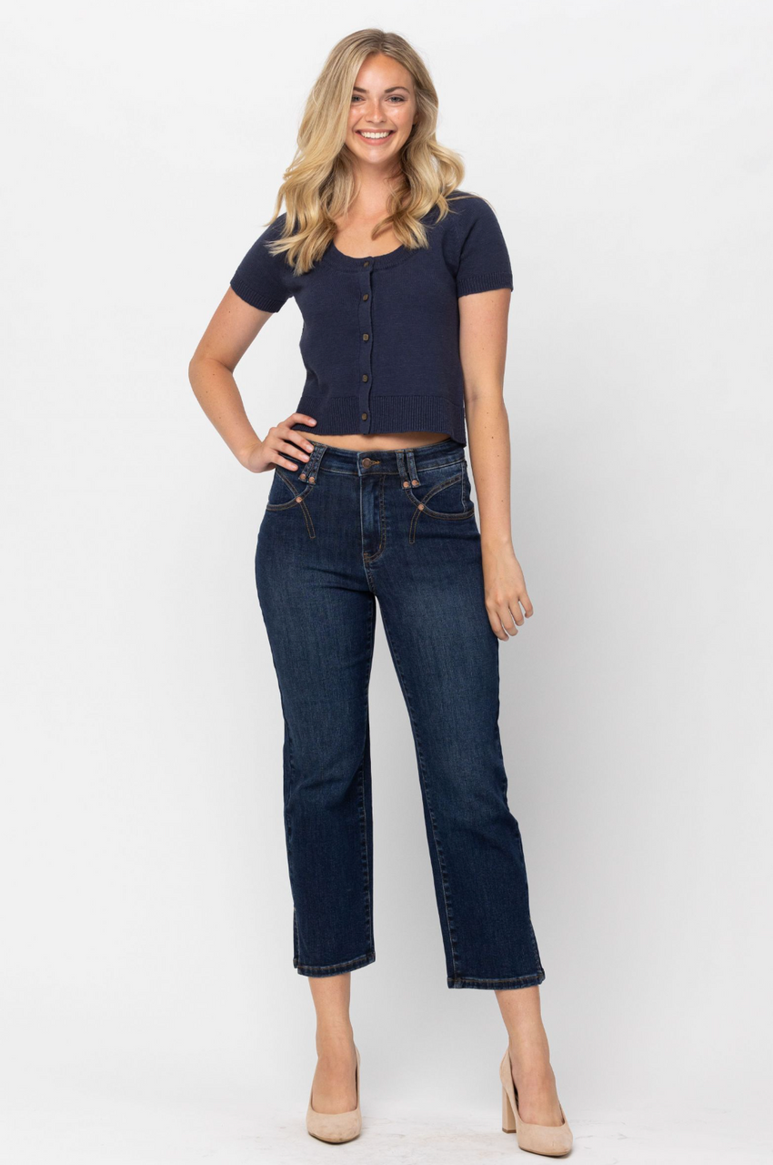 Judy Blue Center Stage High Rise Cropped Denim