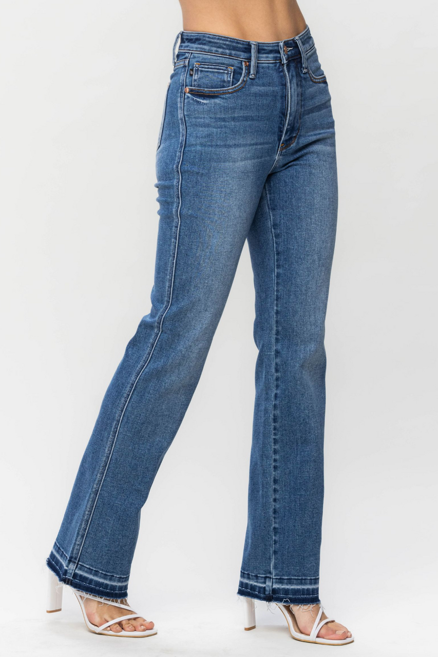 Judy Blue High Waist Control Top Release Hem Slim Boot Jean - Regular Size