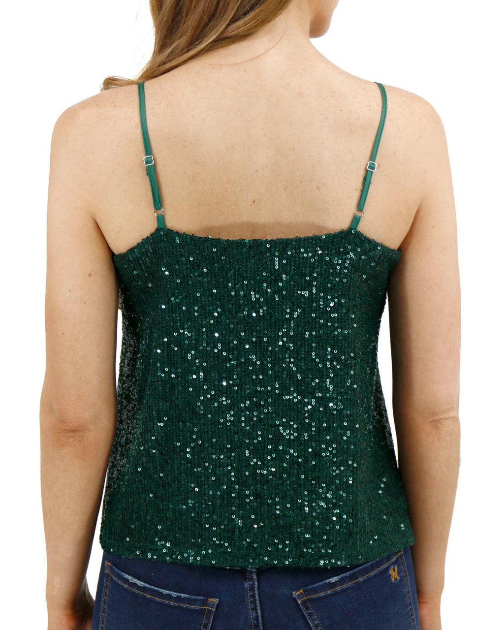 Grace and Lace Shimmer Sequin Cami - Jewel