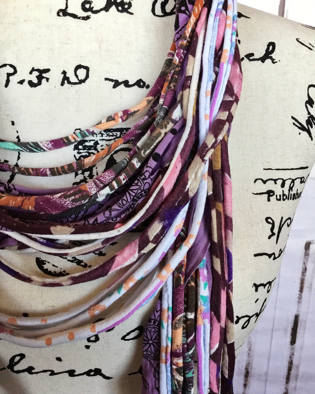 Dona Bela Shreds Fiona Scarf up-cycled fabric remnants