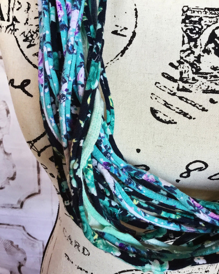 Dona Bela Shreds Lite Scarf up-cycled fabric remnants