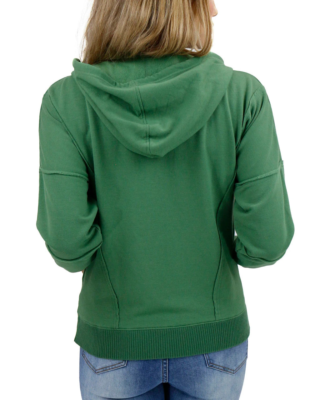 Grace and Lace- Signature Soft Hedge Green Zip Up Hoodie