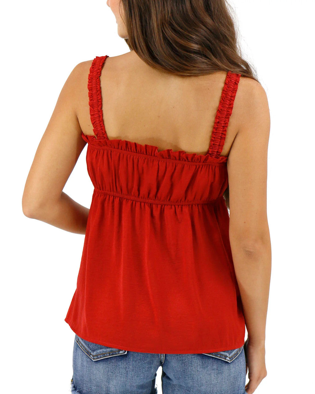 Grace and Lace- Simply Sweet Cami Top- Paprika