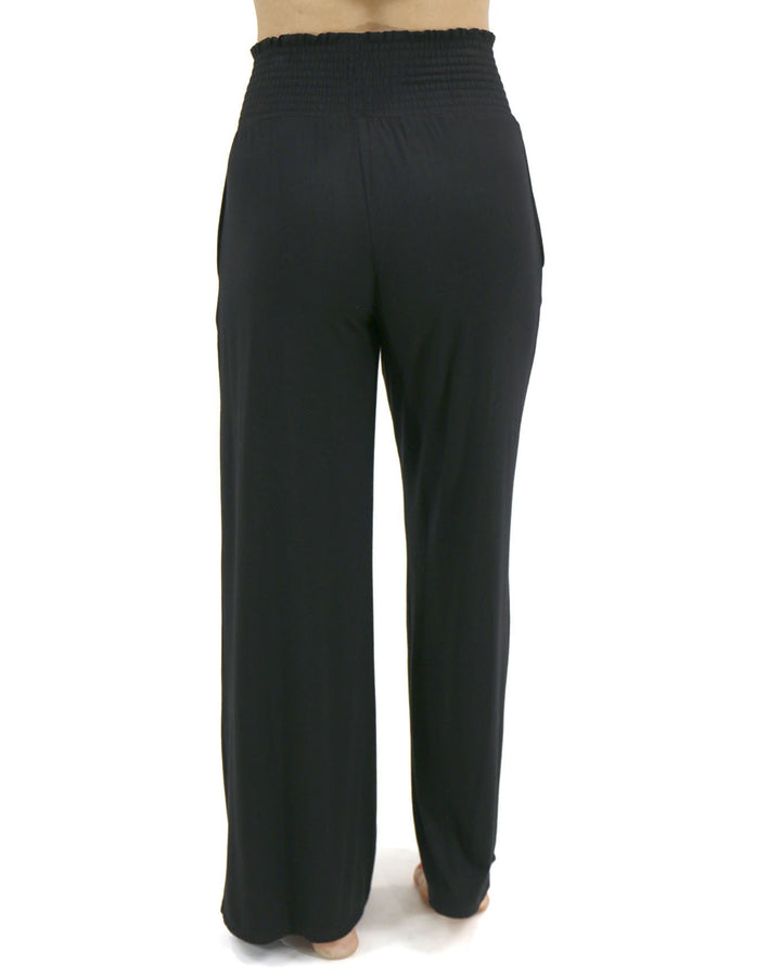 Grace and LaceSmocked Wide Leg Lounge Pants in Black