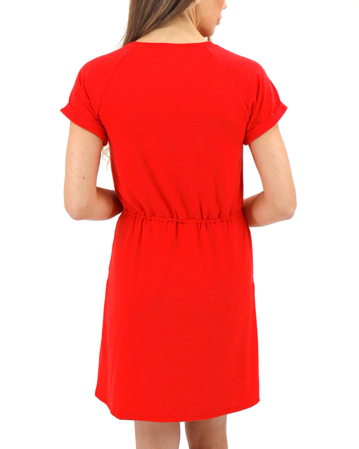 Grace and Lace Raglan Tee Dress - Hot Red