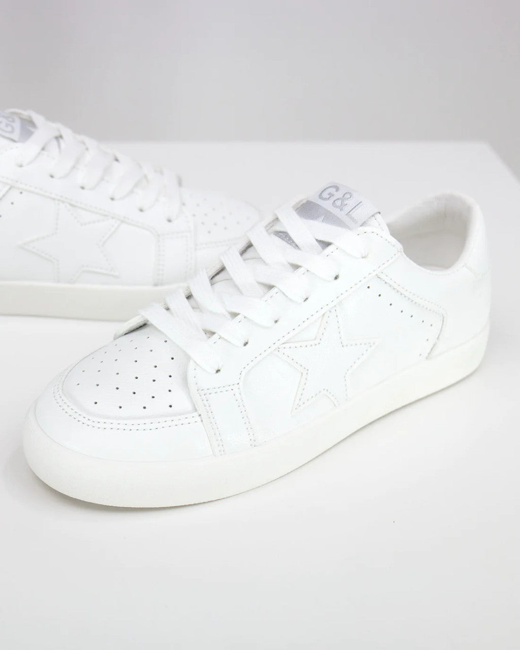 Grace and Lace- White Star Sneakers