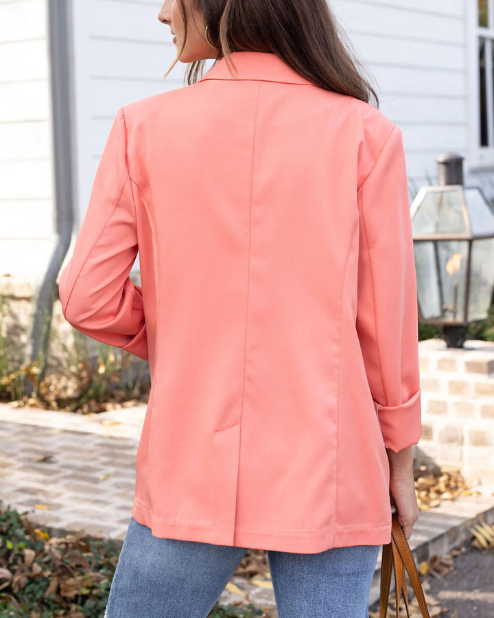 Grace and Lace Statement Blazer - Melon