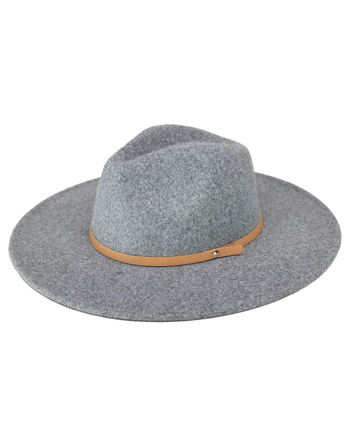 Grace and Lace- Wide Brim Felt Hat in Charcoal