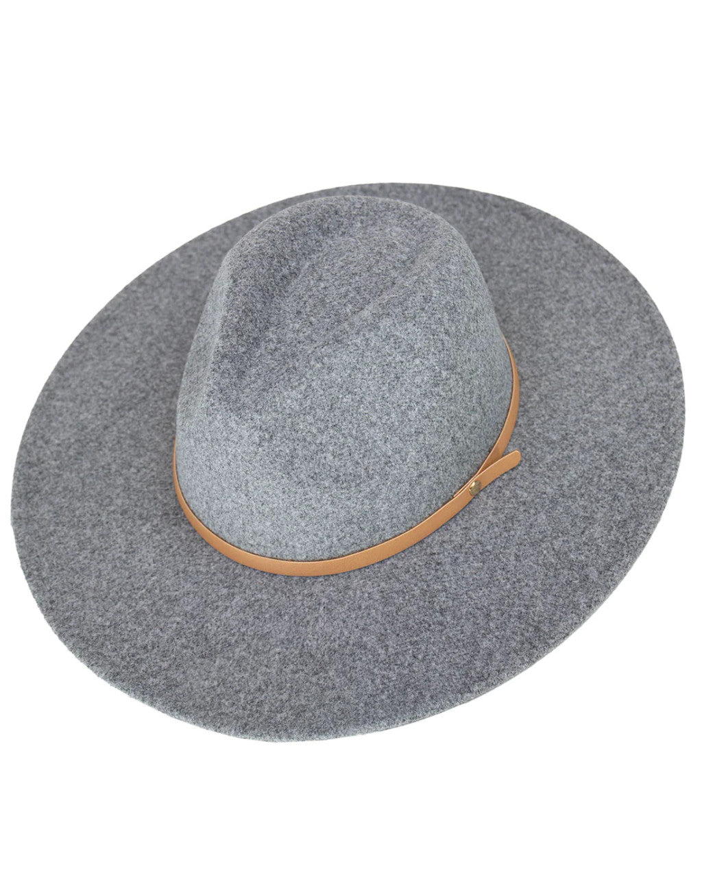 Grace and Lace- Wide Brim Felt Hat in Charcoal