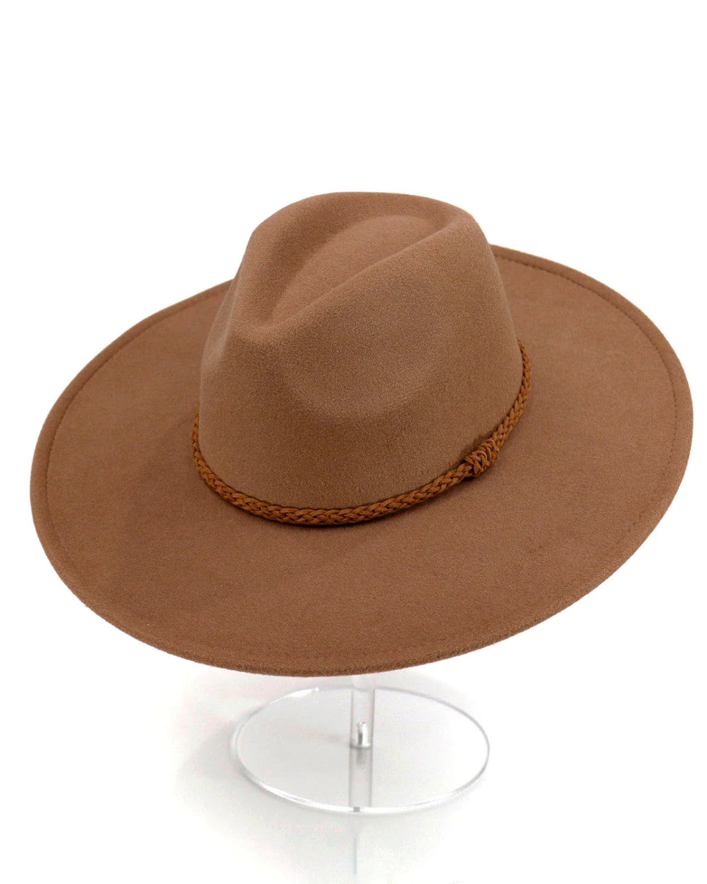 Grace and Lace- Wide Brim Felt Hat in Chestnut